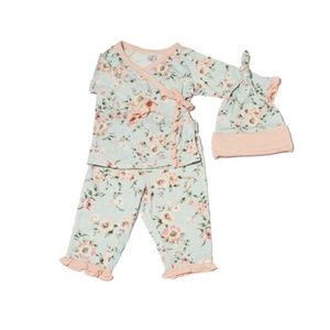 3 Piece Ruffle Kimono Set